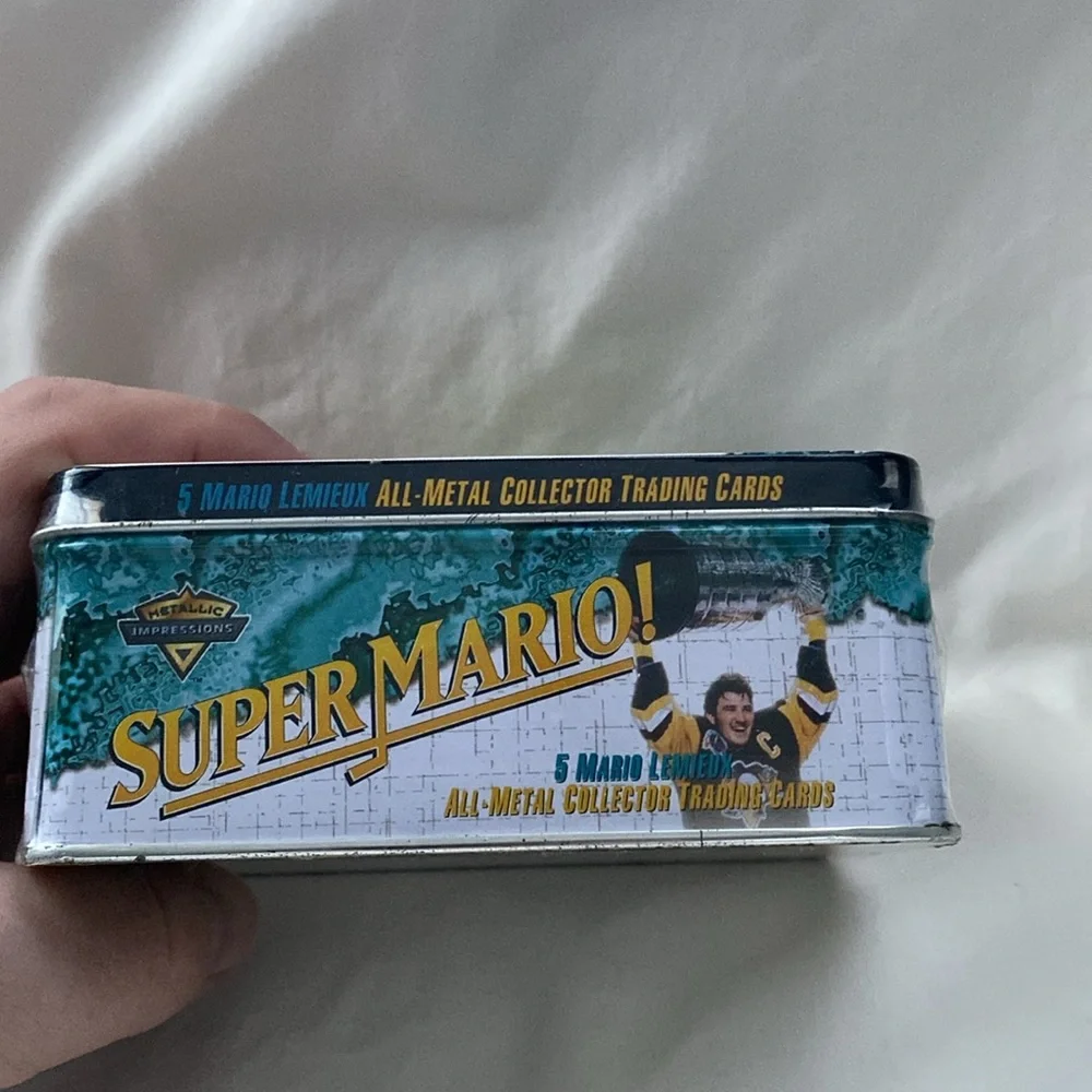 1996 Metallic Impressions Super Mario Lemieux 5 Metal Card Set - Tin (BIN2) - Picture 6 of 6